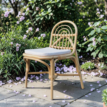 เก้าอี้ทานข้าว หวายแท้ PISAMAI รุ่น LEK DINING CHAIR ขนาด 42*55*88 ซม. สีธรรมชาติ_4